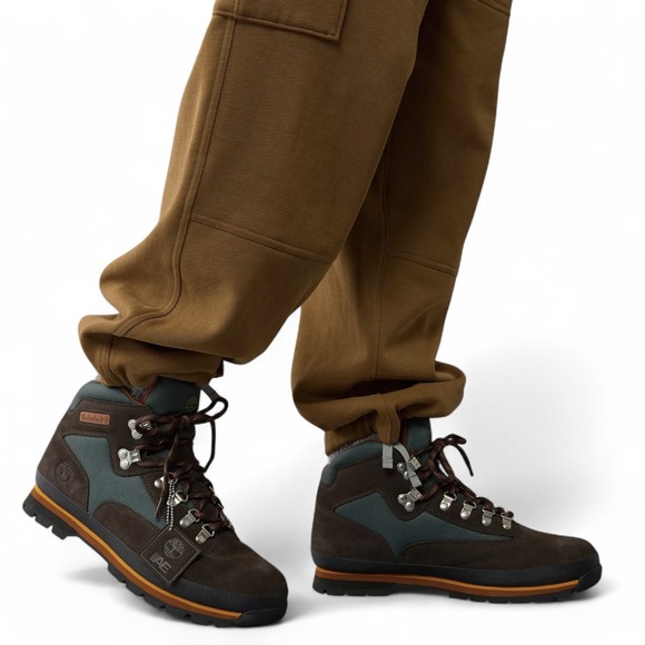 Timberland X AE Euro Hiker Mid Lace-Up Boot Mens 10 Dark Brown Suede NEW in Box - Picture 1 of 14